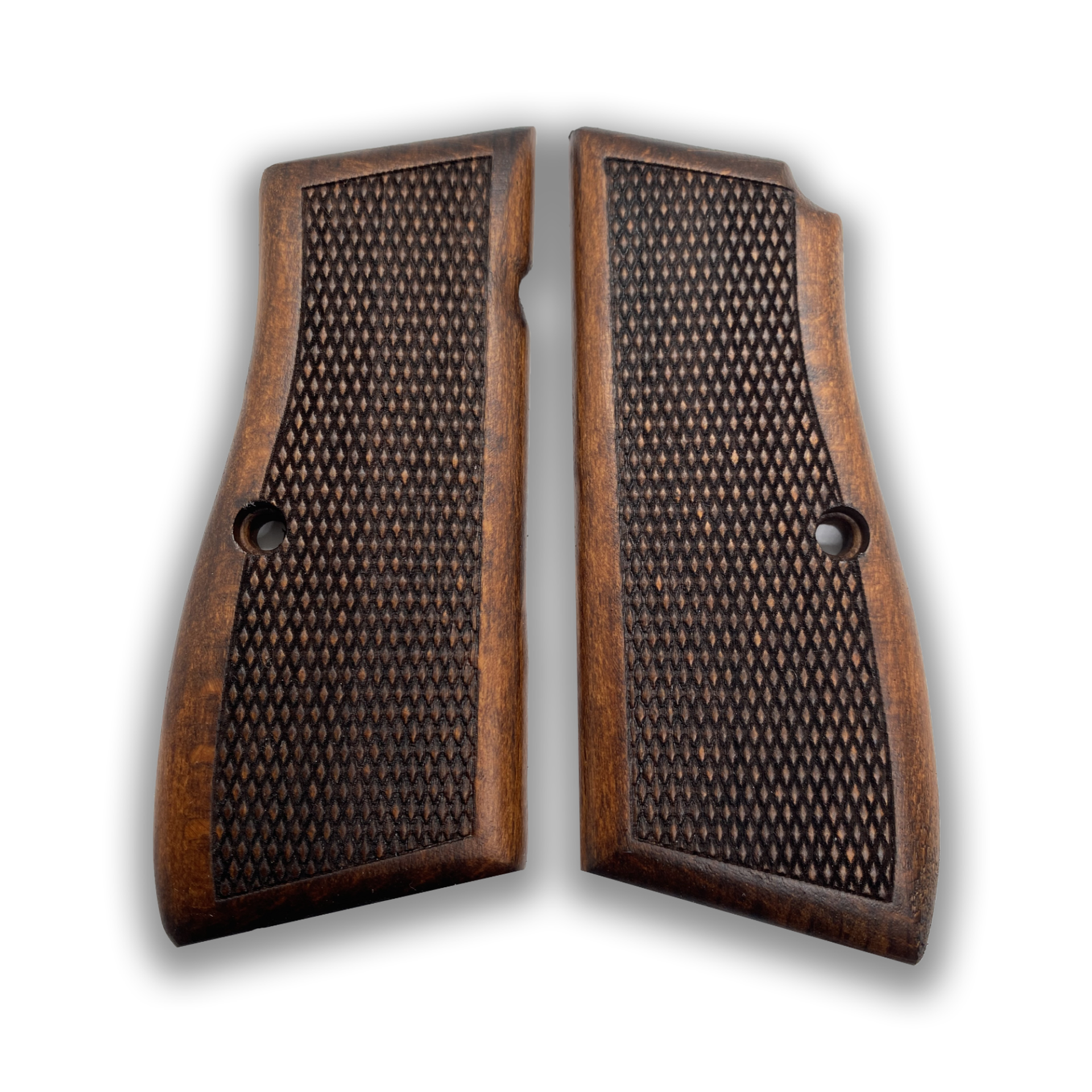 Zib Grips Silah Kabzası - Zig 14, Browning HP, High Power 14, Dik Kasa, Browning Halkalı (Halka için kesim yaptırmak için mesaj atın), Halkasız ile Uyumlu - Koyu Kahverengi Renk - BRWHPCV004