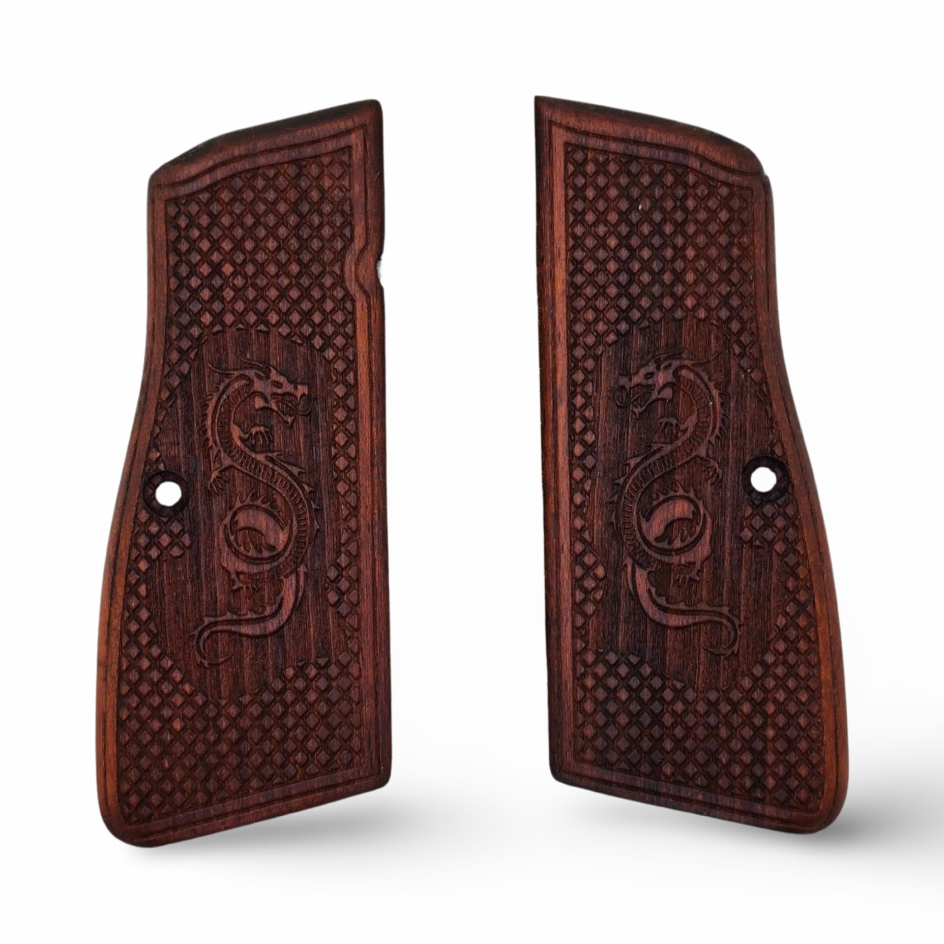 Zib Grips Silah Kabzası - Zig 14, Browning HP, High Power 14, Dik Kasa, Browning Halkalı (Halka için kesim yaptırmak için mesaj atın), Halkasız ile Uyumlu - Tütün Renk - BRWHPTN002