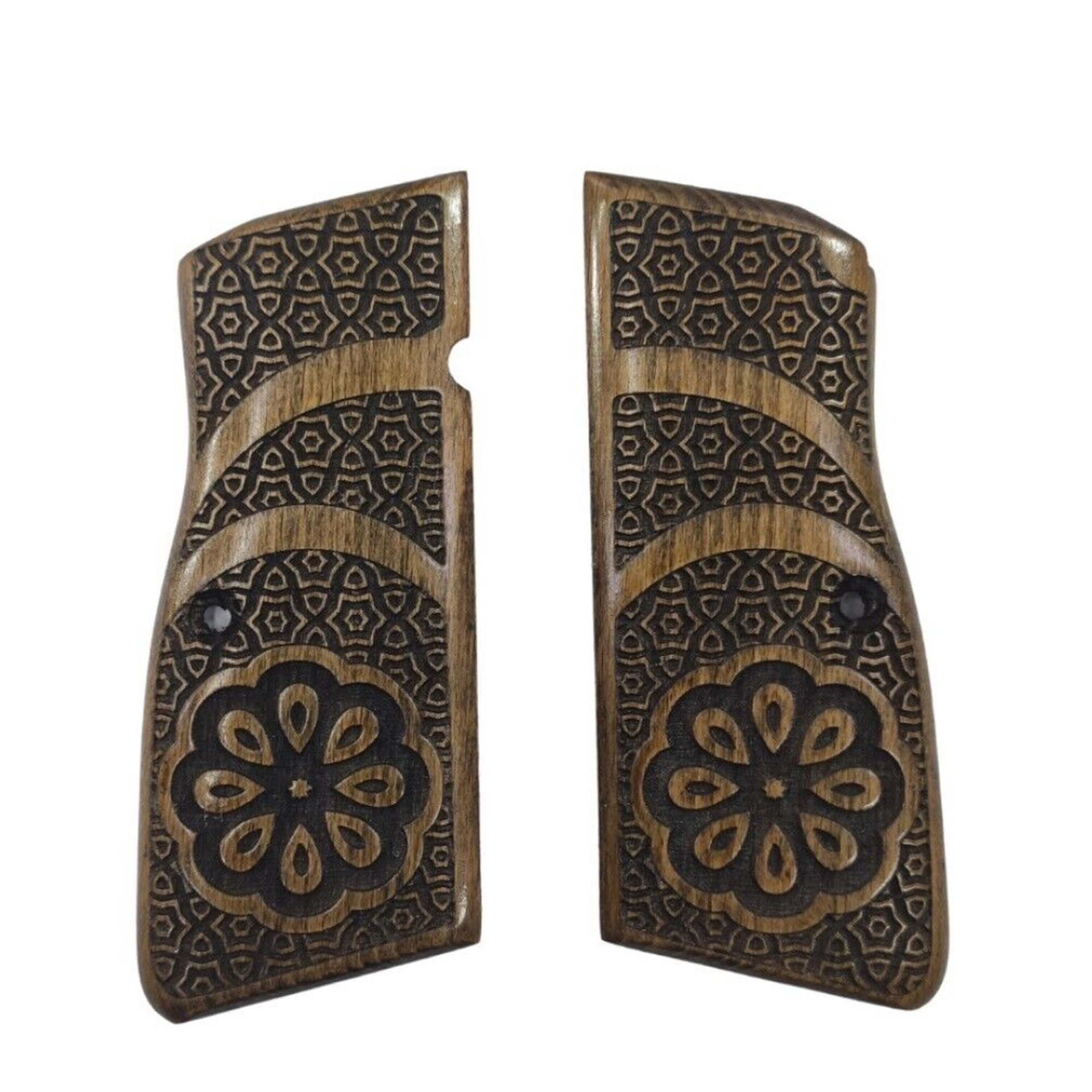 Zib Grips Silah Kabzası - Zig 14, Browning HP, High Power 14, Dik Kasa, Browning Halkalı (Halka için kesim yaptırmak için mesaj atın), Halkasız ile Uyumlu - Açık Kahverengi Renk - BRWHPUC009