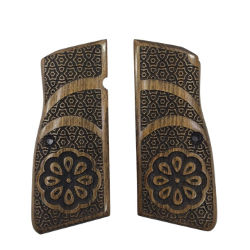 Zib Grips Silah Kabzası - Zig 14, Browning HP, High Power 14, Dik Kasa, Browning Halkalı (Halka için kesim yaptırmak için mesaj atın), Halkasız ile Uyumlu - Açık Kahverengi Renk - BRWHPUC009