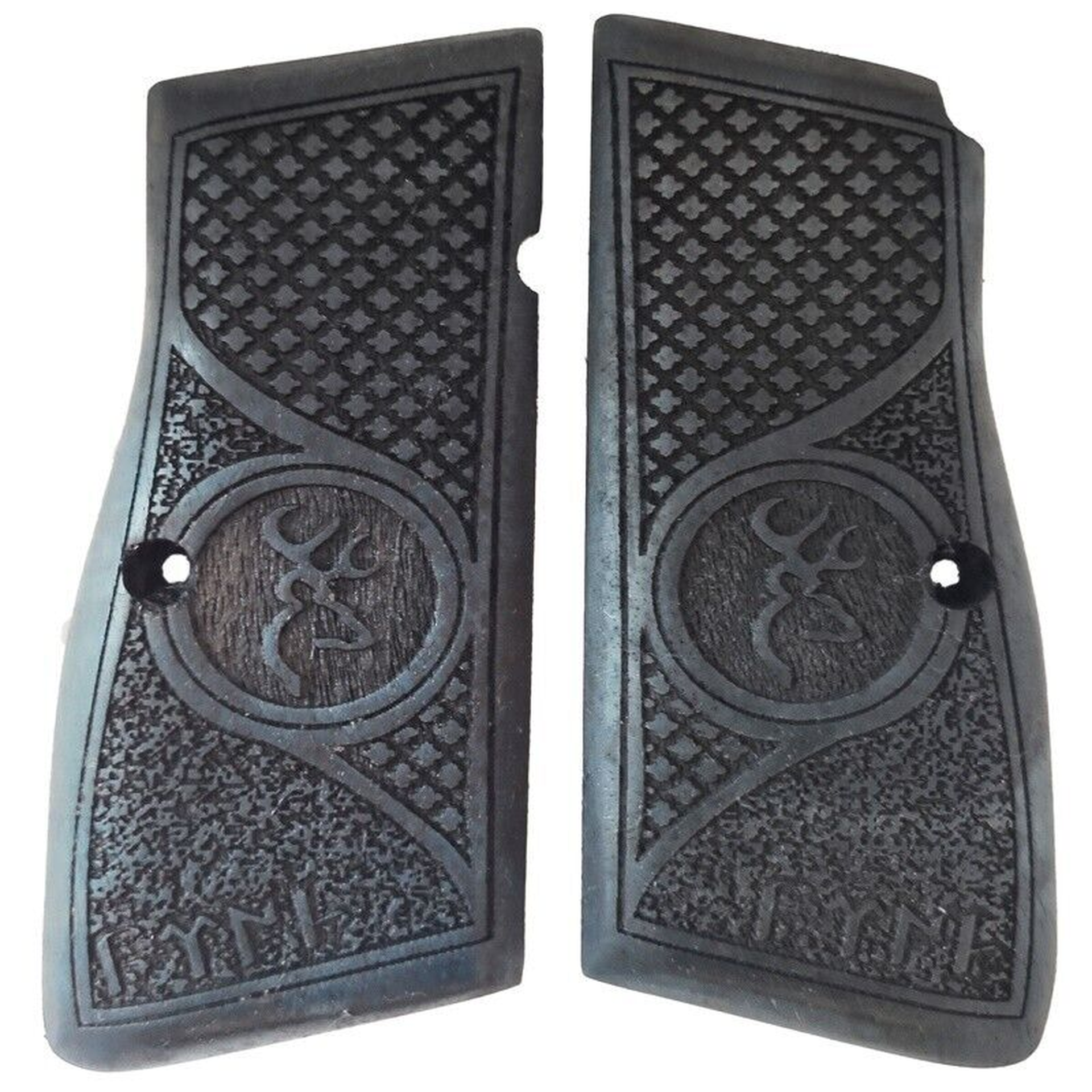 Zib Grips Silah Kabzası - Zig 14, Browning HP, High Power 14, Dik Kasa, Browning Halkalı (Halka için kesim yaptırmak için mesaj atın), Halkasız ile Uyumlu - Siyah Renk - BRWHPSY010