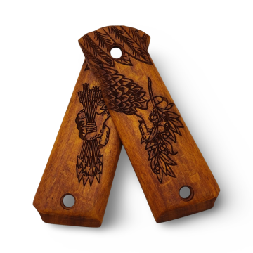 Zib Grips Silah Kabzası - Colt 1911, Girsan MC 1911 ile Uyumlu - Tütün Renk - CLT1911TN016