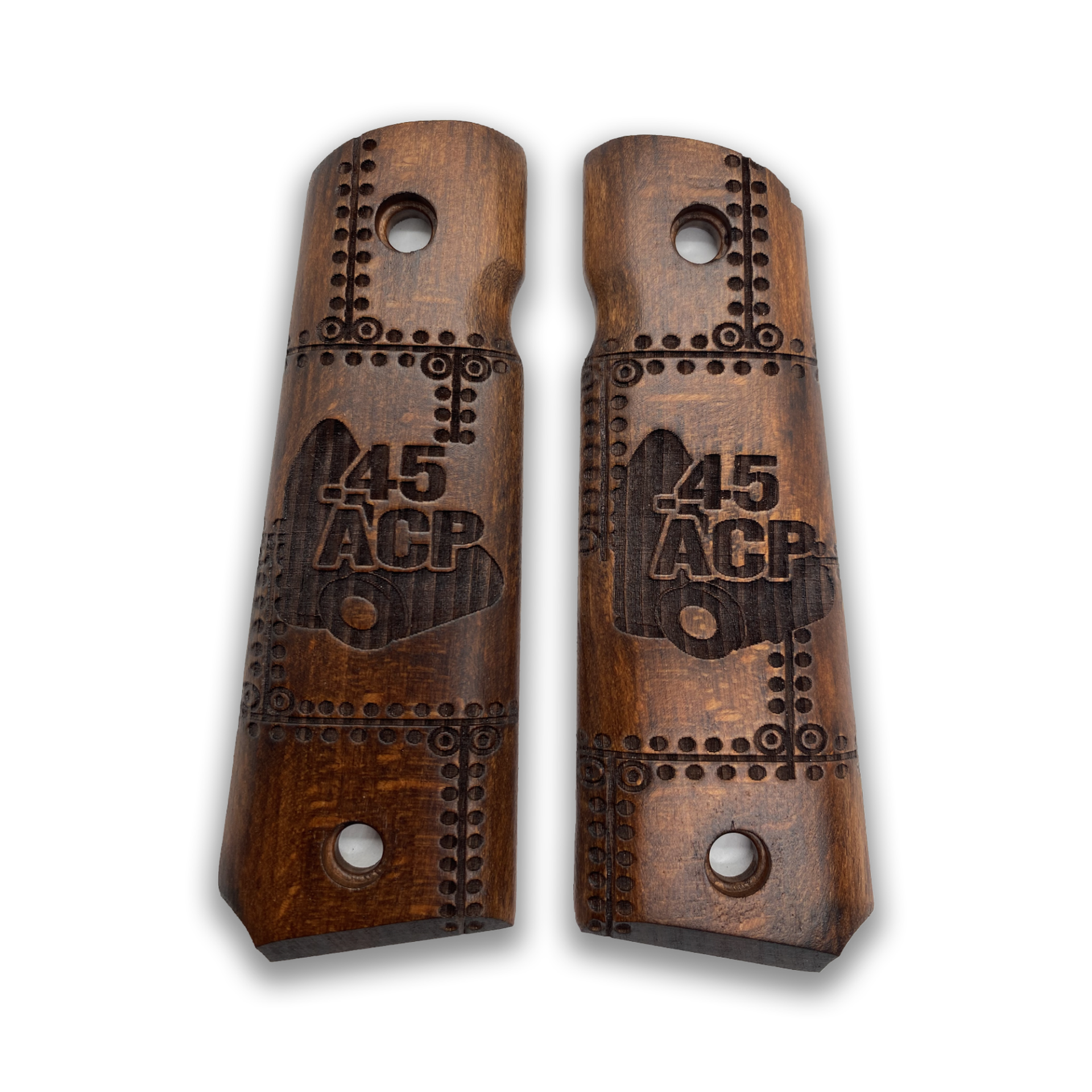 Zib Grips Silah Kabzası - Colt 1911, Girsan MC 1911 ile Uyumlu - Koyu Kahverengi Renk - CLT1911CV080