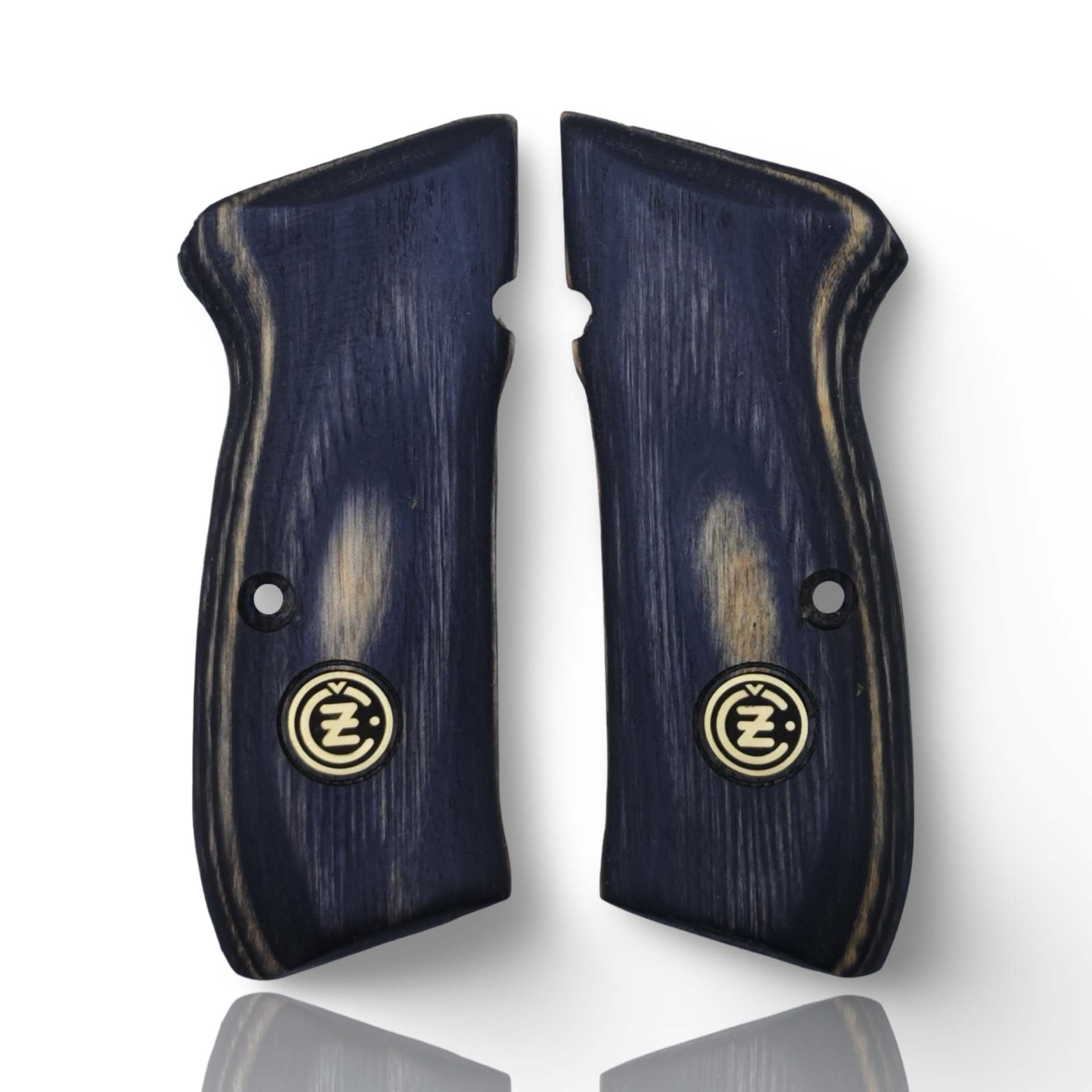Zib Grips Silah Kabzası - CZ 75, Canik 55, S120, L120 ile Uyumlu - Sadece vernik uygulanmış - Lamine Malzemesinden Yapılma - Metal Logolu - LMCZ75SV070L1