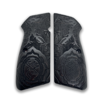 Zib Grips Silah Kabzası - Zig 14, Browning HP, High Power 14, Spor Kasa ile Uyumlu - Siyah Renk - BRWHPSSY013