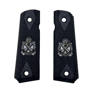 Zib Grips Silah Kabzası - Colt 1911, Girsan MC 1911 ile Uyumlu - Siyah Renk - Metal Logolu - CLT1911SY012L1