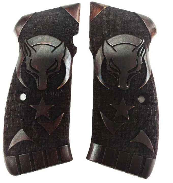 Zib Grips Silah Kabzası - CZ 75, Canik 55, S120, L120 ile Uyumlu - Koyu Kahverengi Renk - CZ75CV051