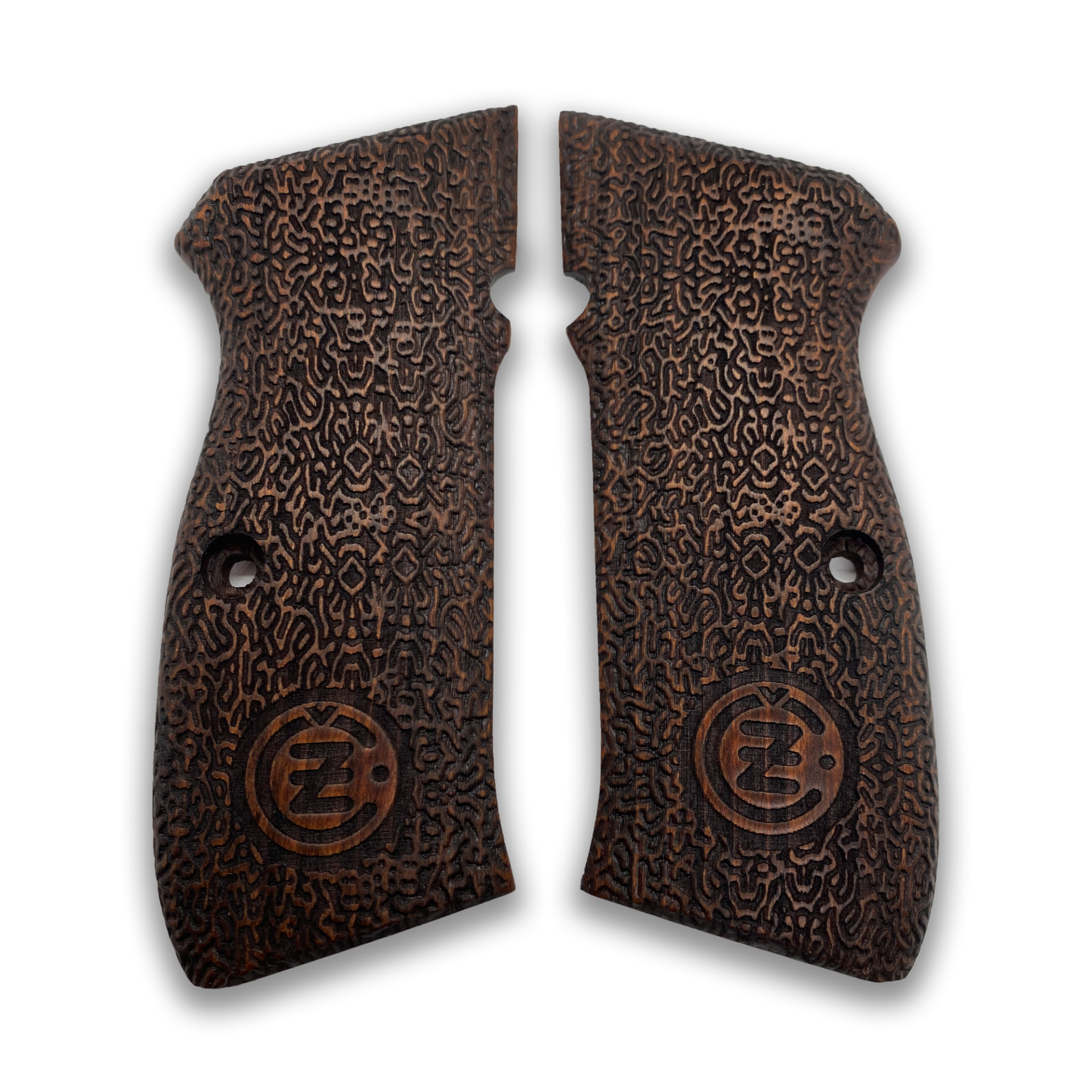 Zib Grips Silah Kabzası - CZ 75, Canik 55, S120, L120 ile Uyumlu - Koyu Kahverengi Renk - CZ75CV034