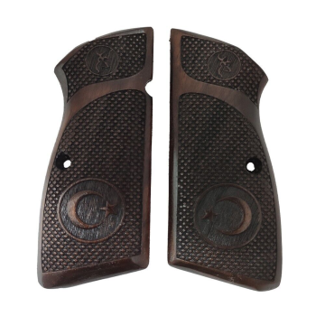Zib Grips Silah Kabzası - Zig 14, Browning HP, High Power 14, Spor Kasa ile Uyumlu - Koyu Kahverengi Renk - BRWHPSCV027