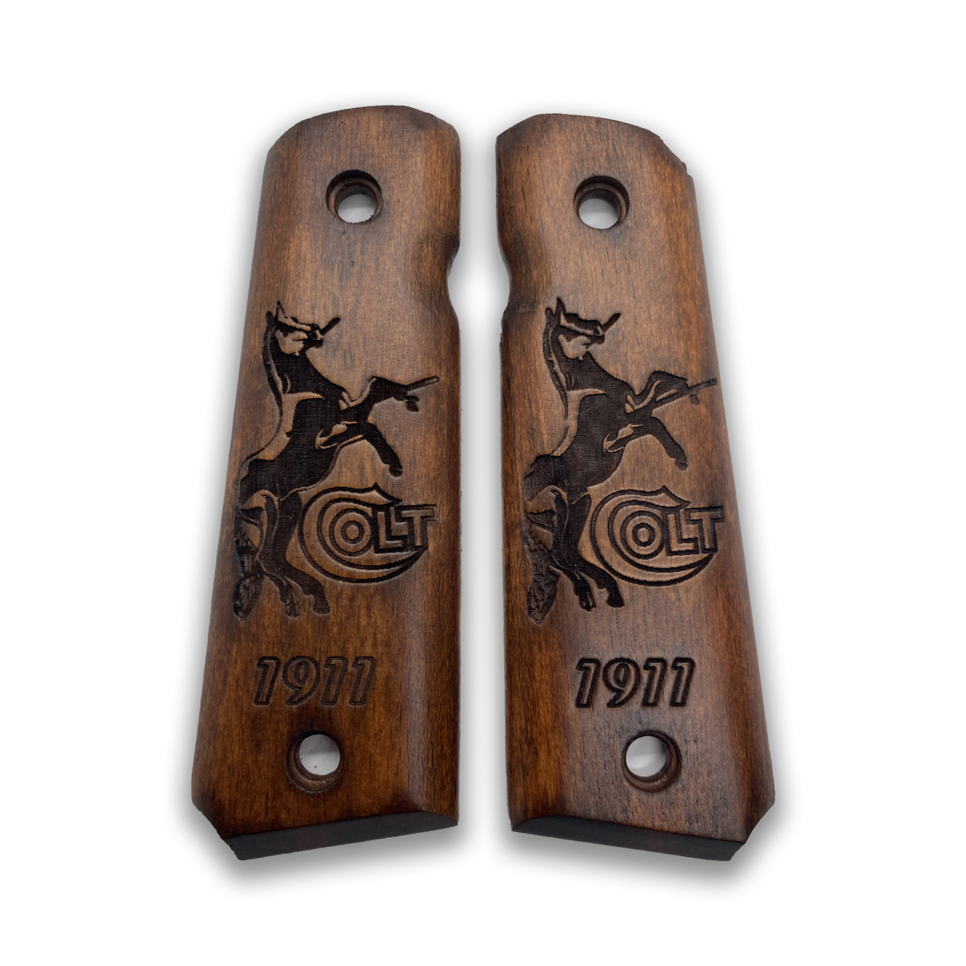 Zib Grips Silah Kabzası - Colt 1911, Girsan MC 1911 ile Uyumlu - Koyu Kahverengi Renk - CLT1911CV059