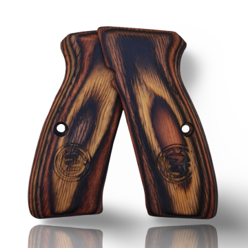 Zib Grips Silah Kabzası - CZ 75, Canik 55, S120, L120 ile Uyumlu - Sadece vernik uygulanmış - Lamine Malzemesinden Yapılma - LMCZ75SV076