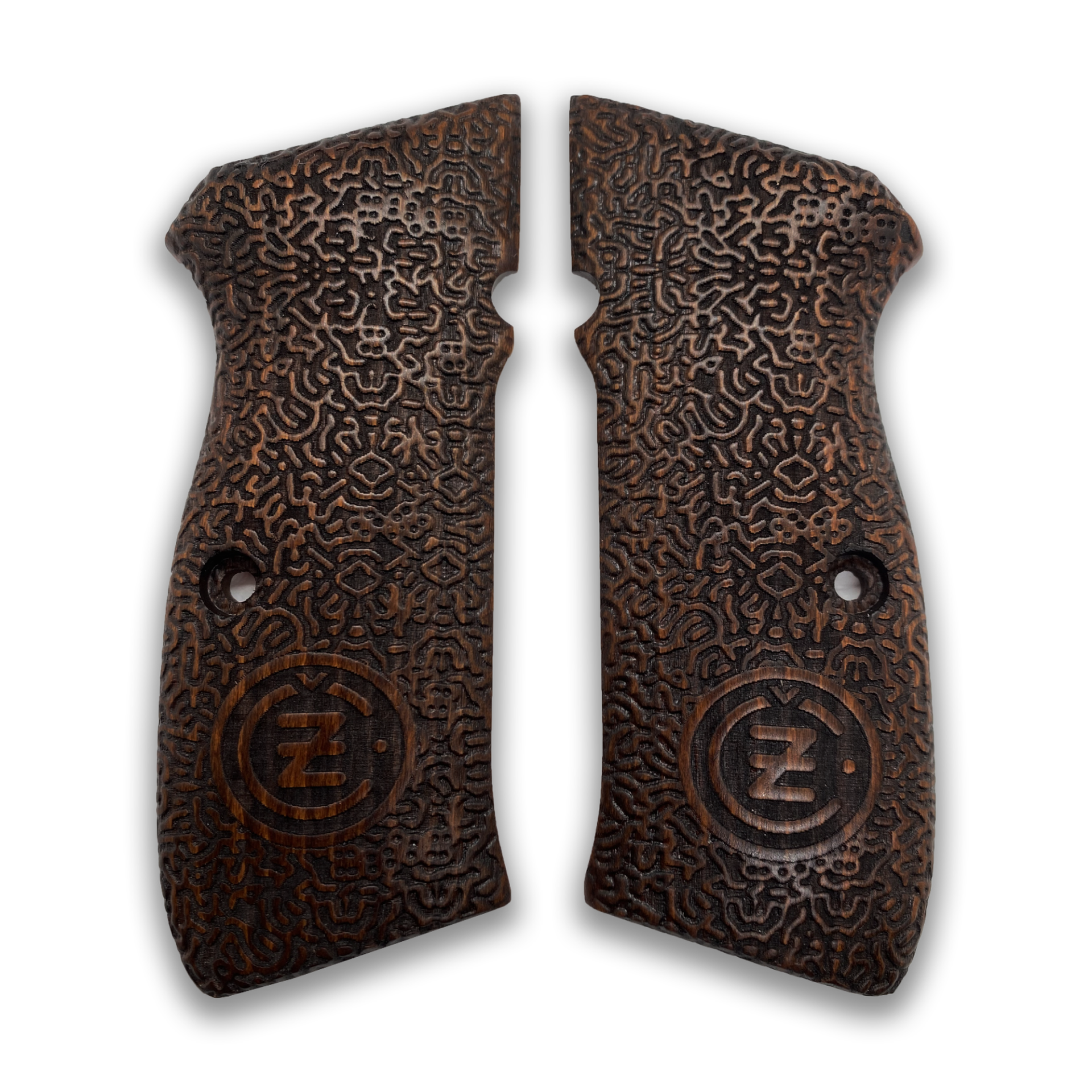 Zib Grips Silah Kabzası - CZ 75, Canik 55, S120, L120 ile Uyumlu - Koyu Kahverengi Renk - CZ75CV057