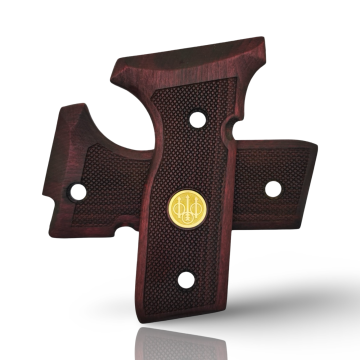 Zib Grips Silah Kabzası - Beretta Stoeger 8000F, 8000FL, 8040F, 8045FT, Cougar 8000 ile Uyumlu - Bordo Renk - Metal Logolu - BRTCGRBR001L2