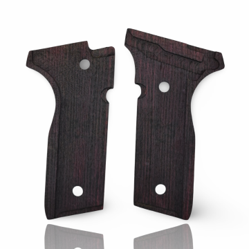 Zib Grips Silah Kabzası - Beretta Stoeger 8000F, 8000FL, 8040F, 8045FT, Cougar 8000 ile Uyumlu - Bordo Renk - Metal Logolu - BRTCGRBR001L2