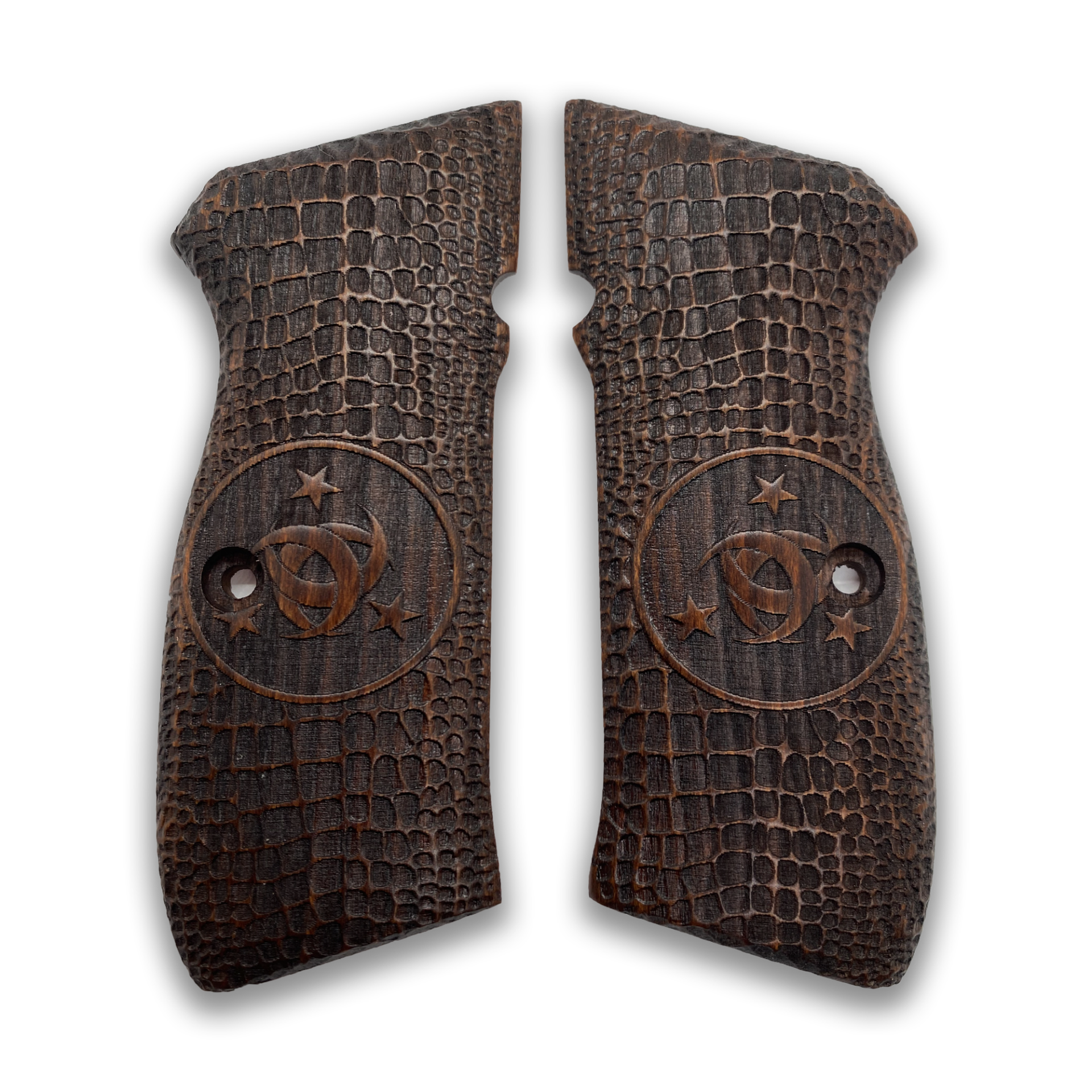 Zib Grips Silah Kabzası - CZ 75, Canik 55, S120, L120 ile Uyumlu - Koyu Kahverengi Renk - CZ75CV048