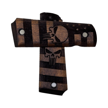 Zib Grips Silah Kabzası - Colt 1911, Girsan MC 1911 ile Uyumlu - Koyu Kahverengi Renk - CLT1911CV007