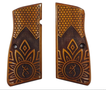 Zib Grips Silah Kabzası - Zig 14, Browning HP, High Power 14, Dik Kasa, Browning Halkalı (Halka için kesim yaptırmak için mesaj atın), Halkasız ile Uyumlu - Sarı Renk - BRWHPSR025