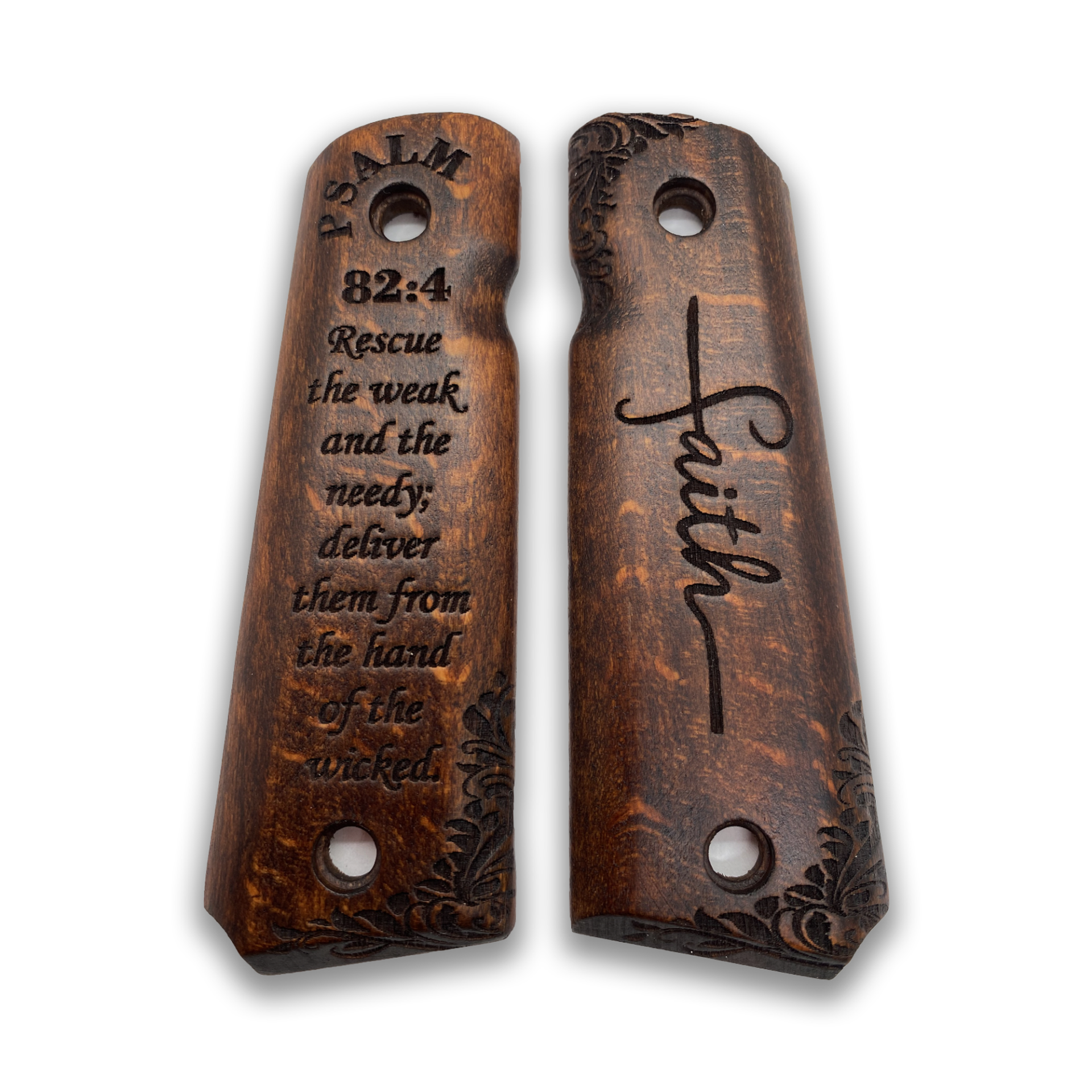 Zib Grips Silah Kabzası - Colt 1911, Girsan MC 1911 ile Uyumlu - Koyu Kahverengi Renk - CLT1911CV030