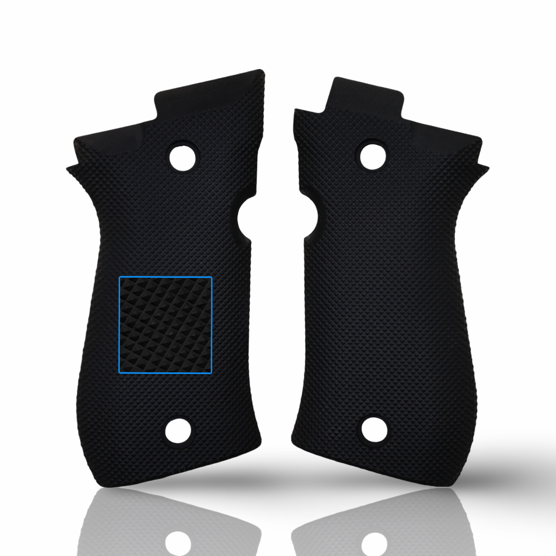 Zib Grips Silah Kabzası - Beretta F81/F84, Fatih 13 ile Uyumlu - Siyah Renk - Polimer Malzemesinden Yapılma - POBRTF81SY001