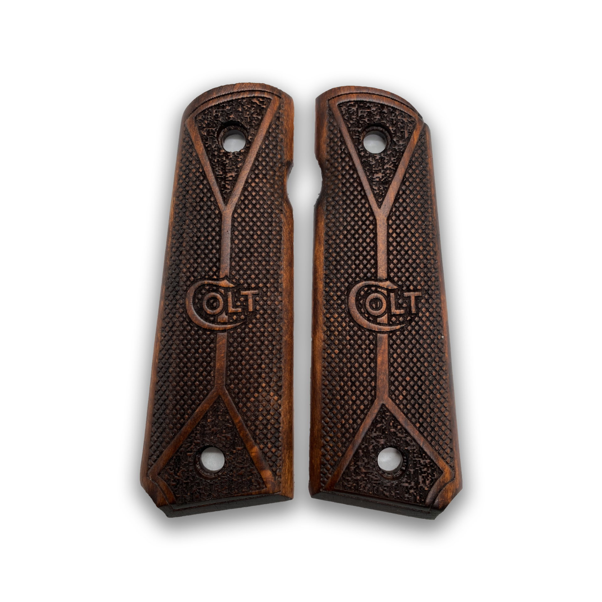 Zib Grips Silah Kabzası - Colt 1911, Girsan MC 1911 ile Uyumlu - Koyu Kahverengi Renk - CLT1911CV073