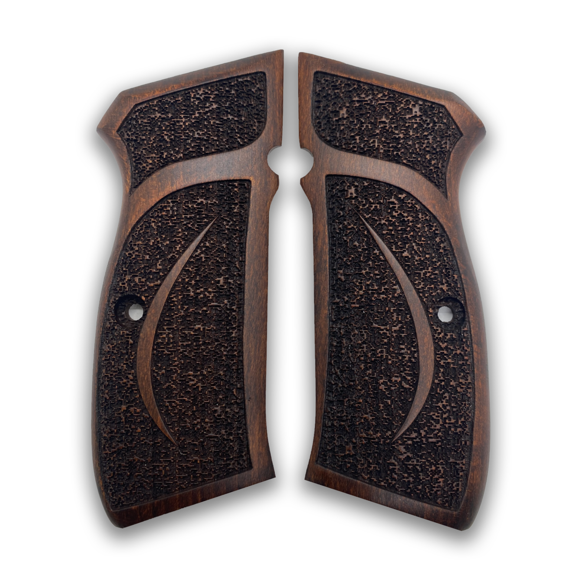 Zib Grips Silah Kabzası - CZ 75, Canik 55, S120, L120 ile Uyumlu - Koyu Kahverengi Renk - CZ75CV015