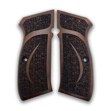 Zib Grips Silah Kabzası - CZ 75, Canik 55, S120, L120 ile Uyumlu - Koyu Kahverengi Renk - CZ75CV015