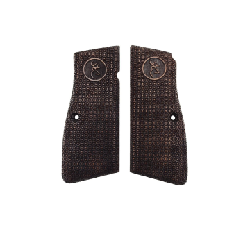 Zib Grips Silah Kabzası - Zig 14, Browning HP, High Power 14, Dik Kasa, Browning Halkalı (Halka için kesim yaptırmak için mesaj atın), Halkasız ile Uyumlu - Koyu Kahverengi Renk - BRWHPCV029