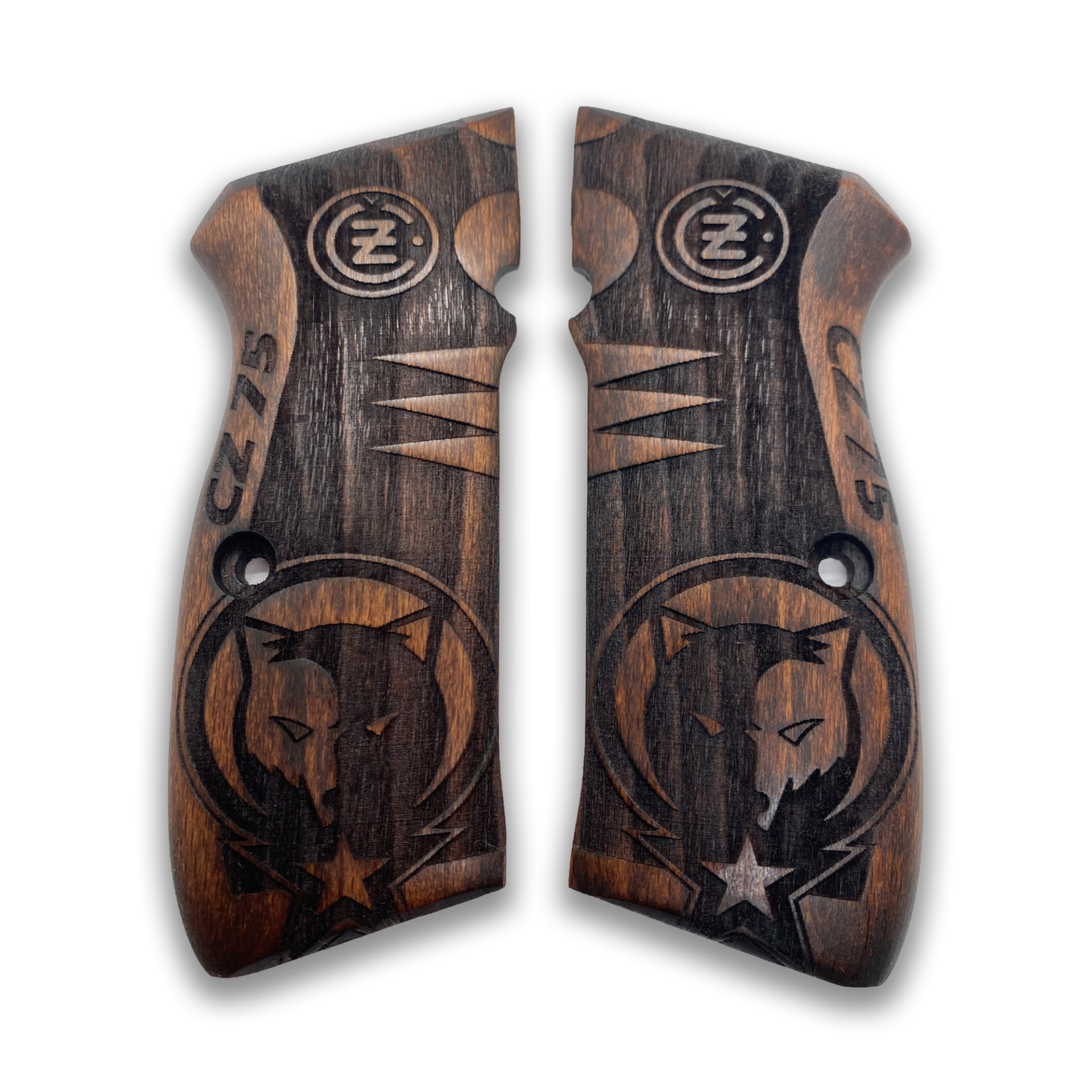Zib Grips Silah Kabzası - CZ 75, Canik 55, S120, L120 ile Uyumlu - Koyu Kahverengi Renk - CZ75CV062