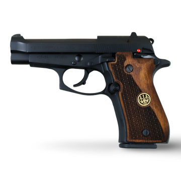 Zib Grips Silah Kabzası - Beretta F81/F84, Fatih 13 ile Uyumlu - Koyu Kahverengi Renk - Metal Logolu - BRTF81CV011L1