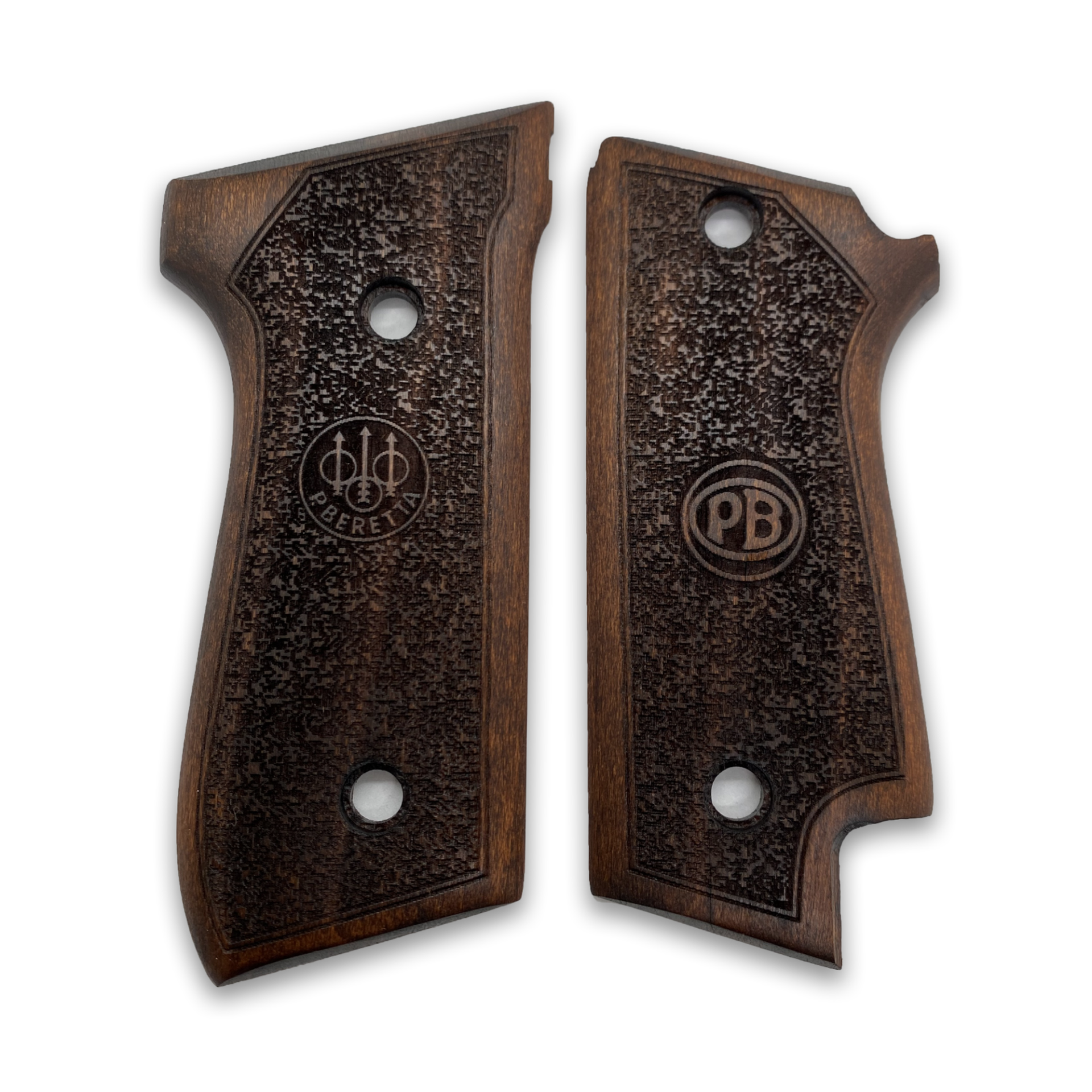 Zib Grips Silah Kabzası - Beretta Çift Mandallı, 92 Early ile Uyumlu - Koyu Kahverengi Renk - BRT92EACV004