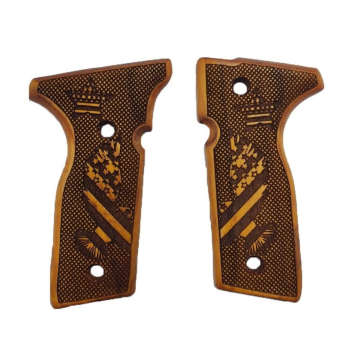Zib Grips Silah Kabzası - Beretta Stoeger 8000F, 8000FL, 8040F, 8045FT, Cougar 8000 ile Uyumlu - Sarı Renk - BRTCGRSR004