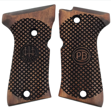 Zib Grips Silah Kabzası - Beretta 92 Kompakt ile Uyumlu - Koyu Kahverengi Renk - BRT92CMPCV002