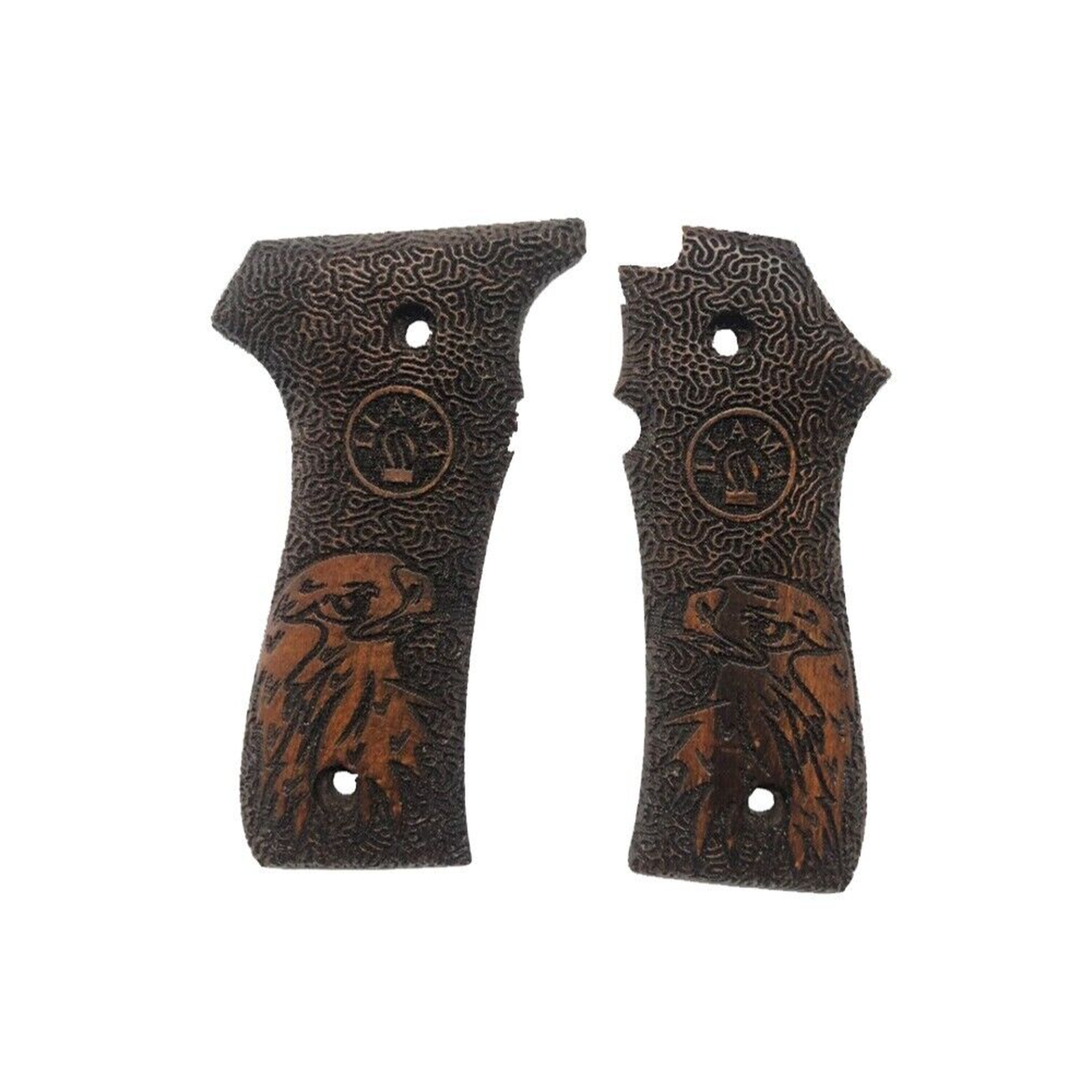Zib Grips Silah Kabzası - LLama 7.65, Llama Model X-A .32 Kalibre ile Uyumlu - Koyu Kahverengi Renk - LLM32CV003
