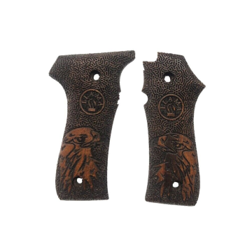 Zib Grips Silah Kabzası - LLama 7.65, Llama Model X-A .32 Kalibre ile Uyumlu - Koyu Kahverengi Renk - LLM32CV003