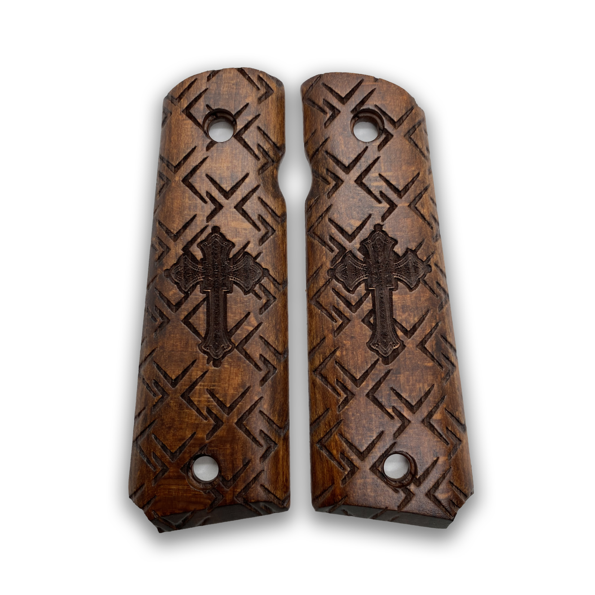 Zib Grips Silah Kabzası - Colt 1911, Girsan MC 1911 ile Uyumlu - Koyu Kahverengi Renk - CLT1911CV054