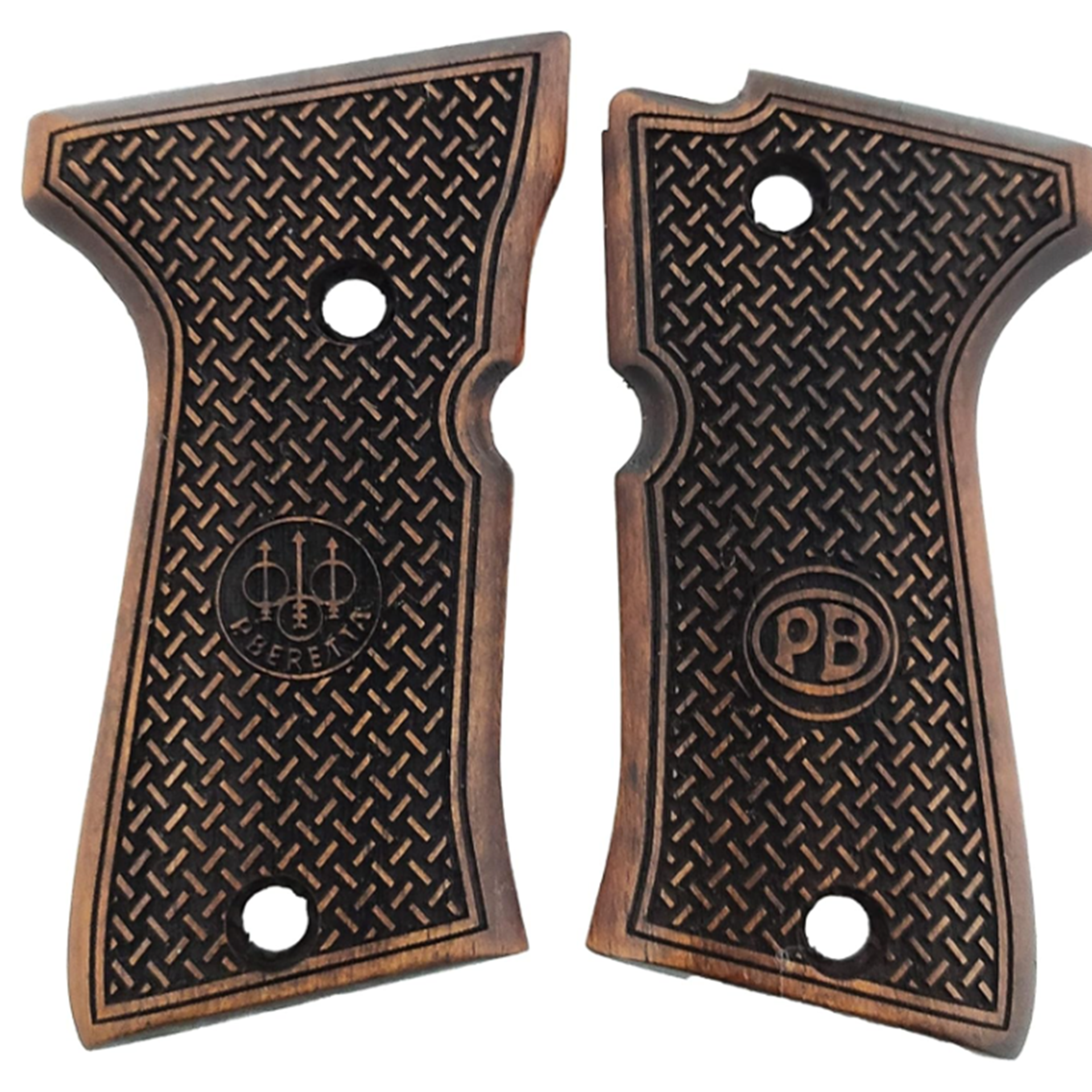 Zib Grips Silah Kabzası - Beretta 92 Kompakt ile Uyumlu - Koyu Kahverengi Renk - BRT92CMPCV003