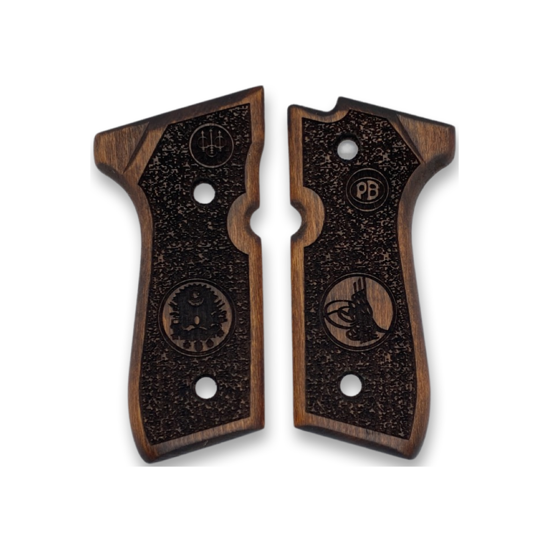 Zib Grips Silah Kabzası - Girsan Yavuz 16, Beretta F92 ile Uyumlu - Koyu Kahverengi Renk - BRTF92CV024