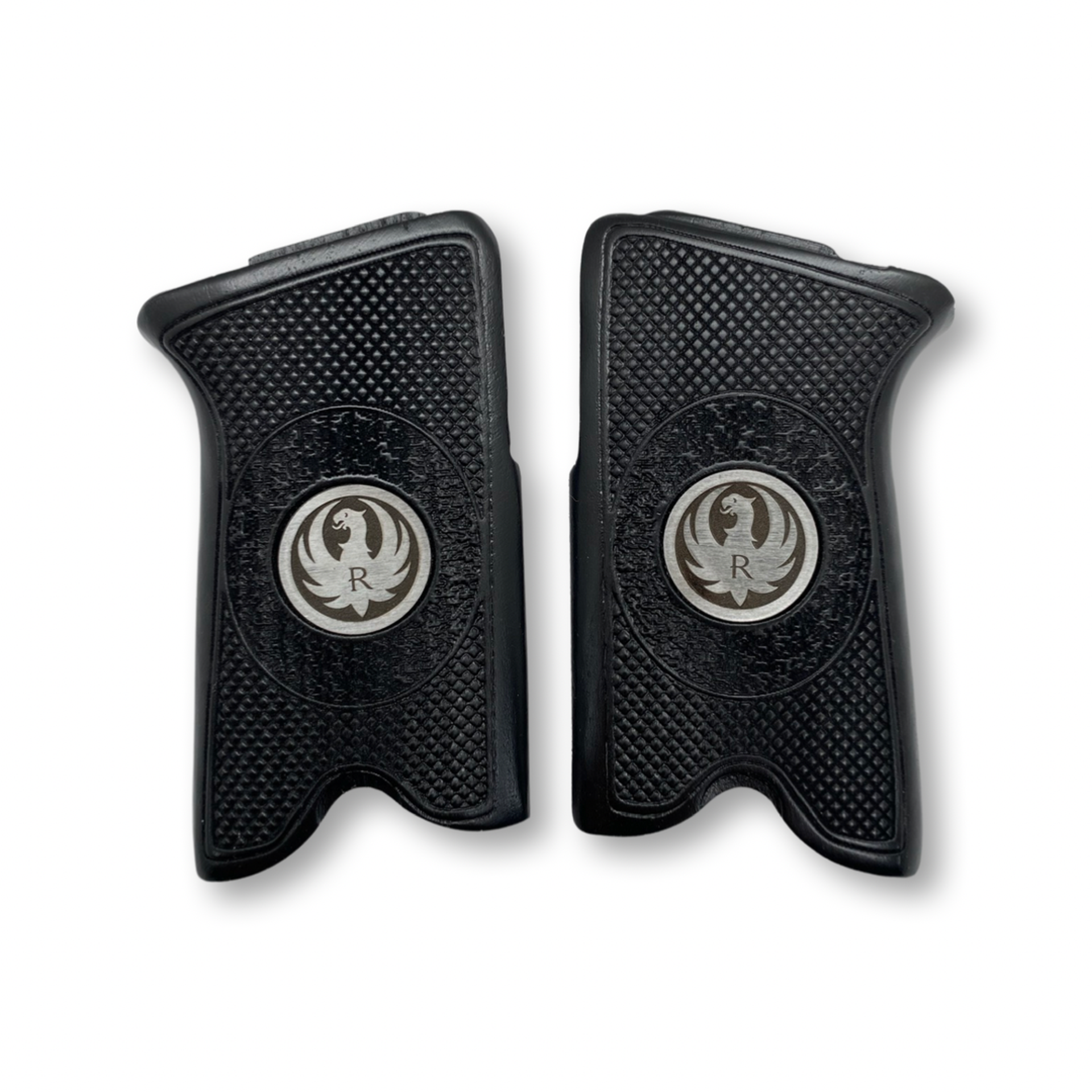Zib Grips Silah Kabzası - Ruger P85 Serisi ile Uyumlu - Siyah Renk - Metal Logolu - RGRP85SY009L1