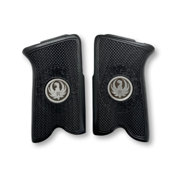Zib Grips Silah Kabzası - Ruger P85 Serisi ile Uyumlu - Siyah Renk - Metal Logolu - RGRP85SY009L1