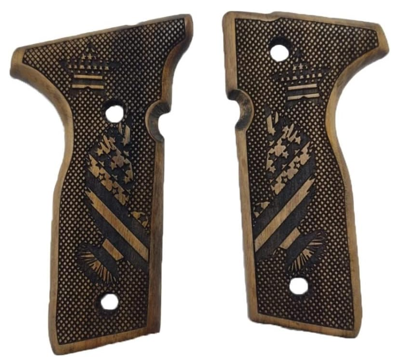 Zib Grips Silah Kabzası - Beretta Stoeger 8000F, 8000FL, 8040F, 8045FT, Cougar 8000 ile Uyumlu - Açık Kahverengi Renk - BRTCGRUC004
