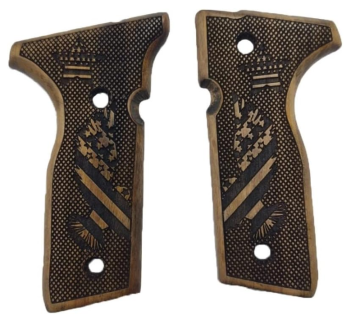 Zib Grips Silah Kabzası - Beretta Stoeger 8000F, 8000FL, 8040F, 8045FT, Cougar 8000 ile Uyumlu - Açık Kahverengi Renk - BRTCGRUC004