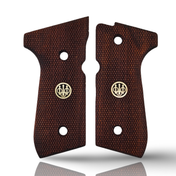 Zib Grips Silah Kabzası - Girsan Yavuz 16, Beretta F92 ile Uyumlu - Meşe Renk - Metal Logolu - BRTF92MS034L1