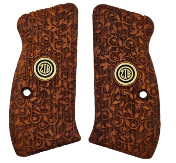 Zib Grips Silah Kabzası - CZ Kompakt, P-01 ile Uyumlu - Tütün Renk - Metal Logolu - CZCMPTN013L1