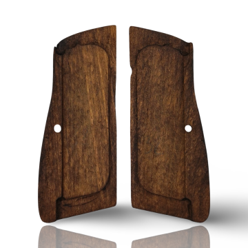Zib Grips Silah Kabzası - Zig 14, Browning HP, High Power 14, Dik Kasa, Browning Halkalı (Halka için kesim yaptırmak için mesaj atın), Halkasız ile Uyumlu - Koyu Kahverengi Renk - BRWHPCV052
