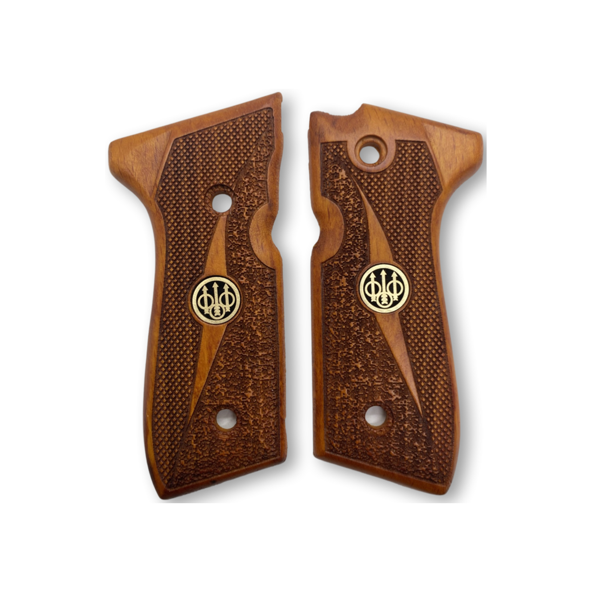 Zib Grips Silah Kabzası - Girsan Yavuz 16, Beretta F92 ile Uyumlu - Tütün Renk - Metal Logolu - BRTF92TN002L1