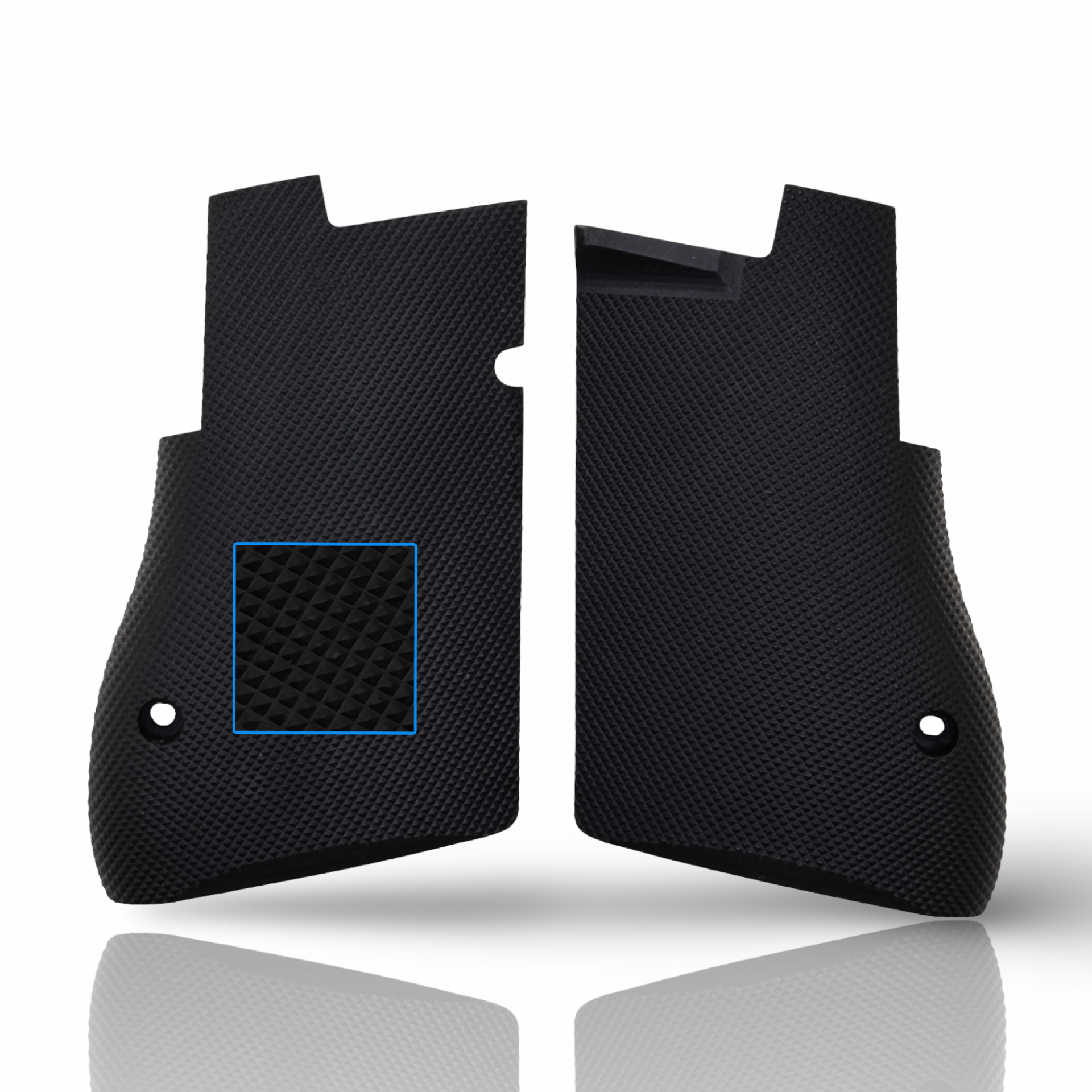 Zib Grips Silah Kabzası - Magnum Research Desert Eagle Mk. VII, Desert Eagle 357 Magnum ile Uyumlu - Siyah Renk - Polimer Malzemesinden Yapılma - PODEMK7SY001