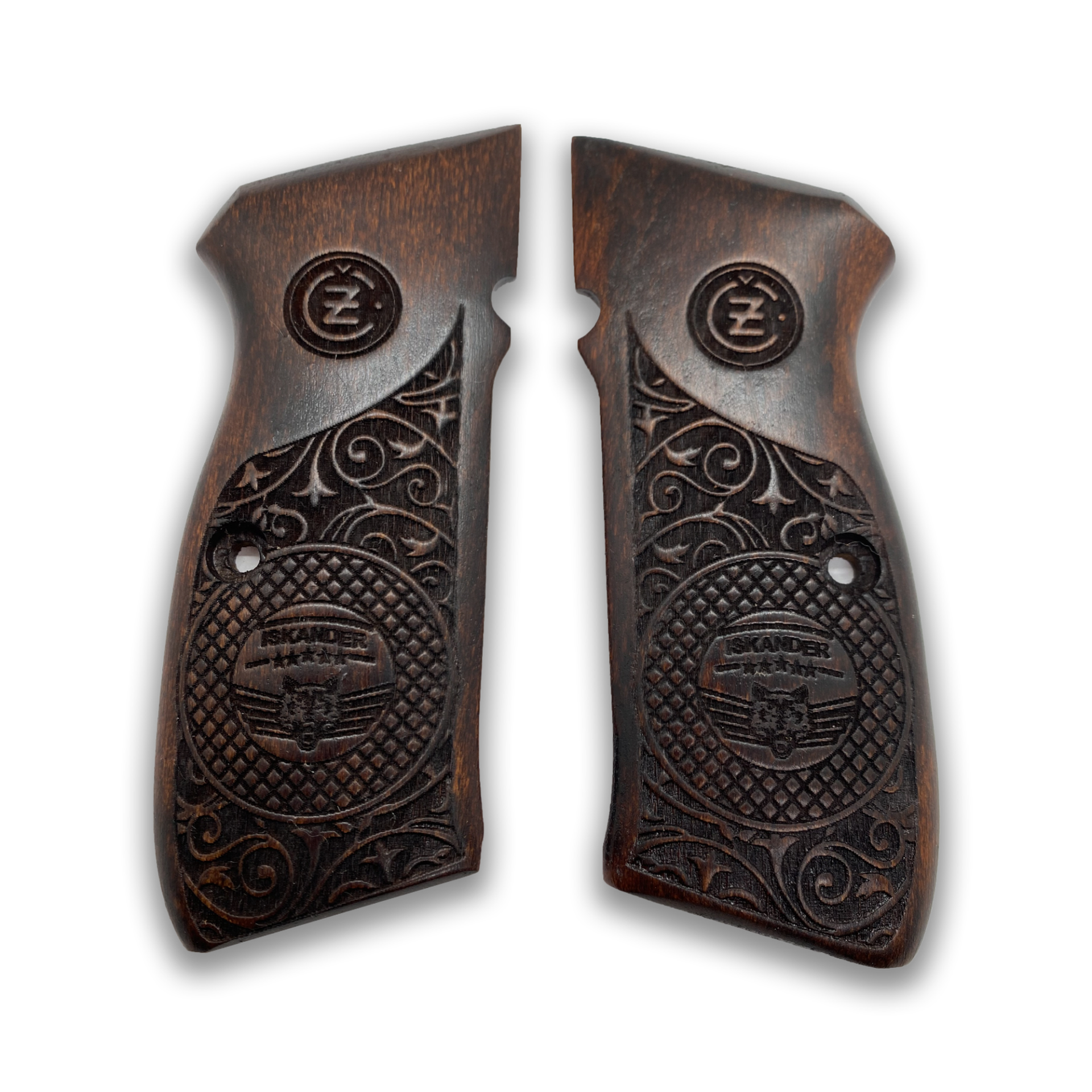 Zib Grips Silah Kabzası - CZ 75, Canik 55, S120, L120 ile Uyumlu - Koyu Kahverengi Renk - CZ75CV019