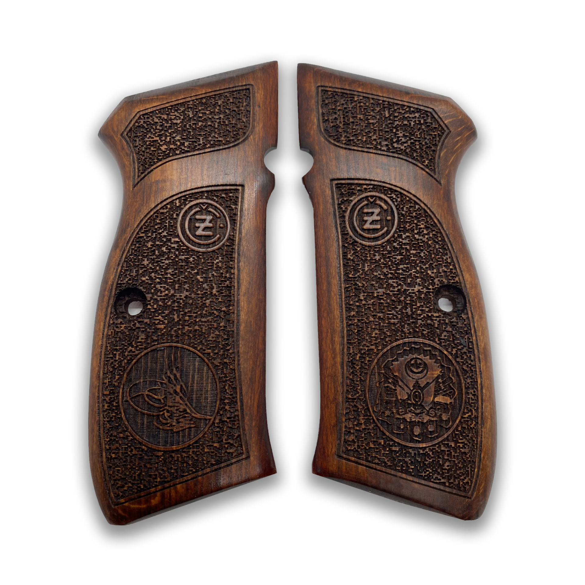 Zib Grips Silah Kabzası - CZ 75, Canik 55, S120, L120 ile Uyumlu - Koyu Kahverengi Renk - CZ75CV056