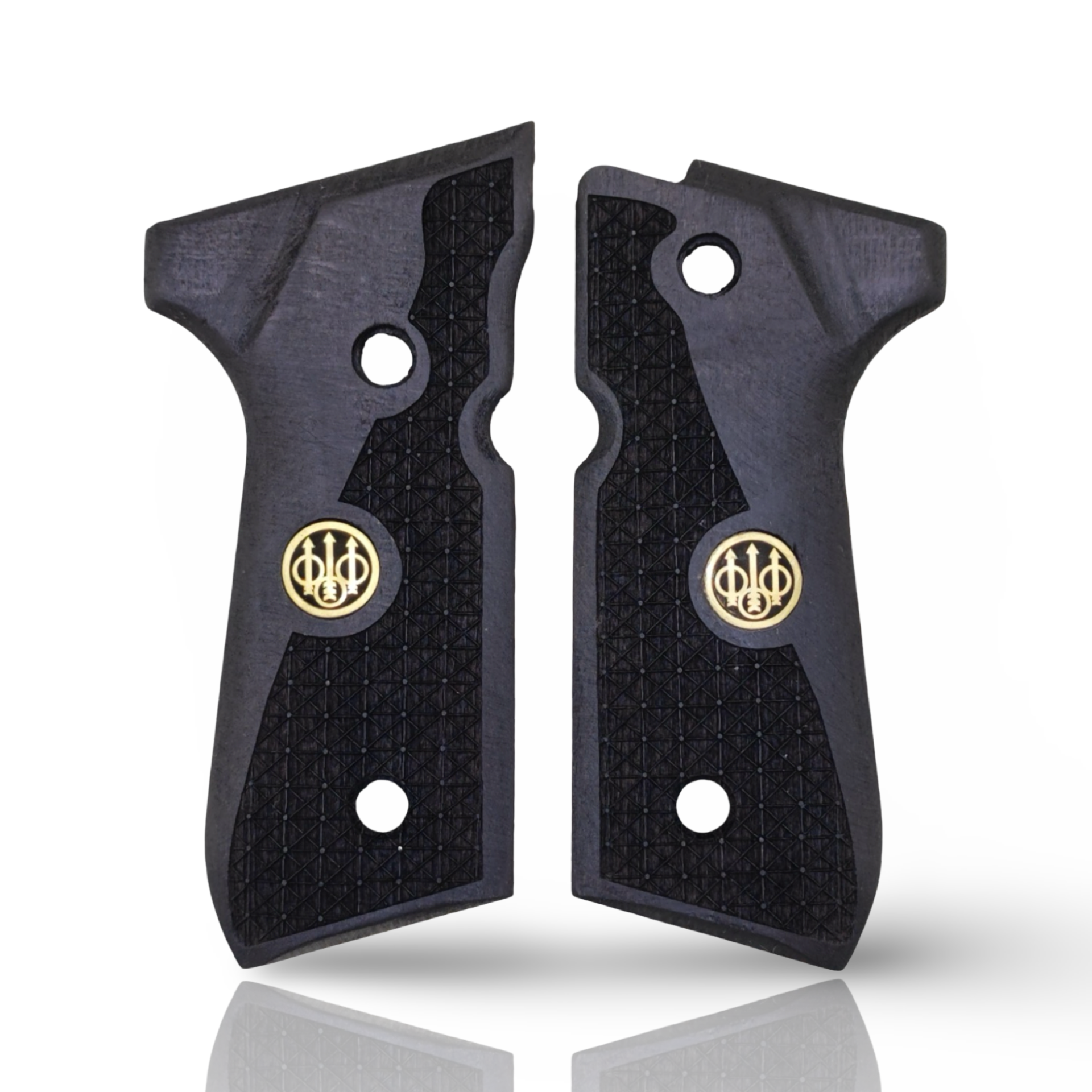 Zib Grips Silah Kabzası - Girsan Yavuz 16, Beretta F92 ile Uyumlu - Siyah Renk - Metal Logolu - BRTF92SY010L1
