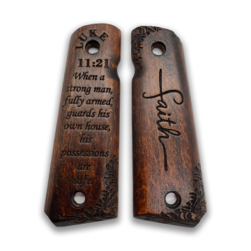 Zib Grips Silah Kabzası - Colt 1911, Girsan MC 1911 ile Uyumlu - Koyu Kahverengi Renk - CLT1911CV040